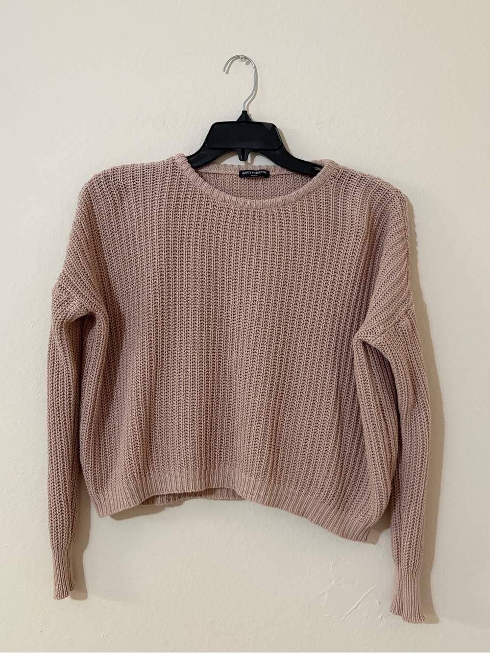 Brandy Melville Blush Beige Chunky Knit Sweater | One Size